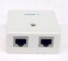 Borchia con 2 prese STP c.5e RJ45 * *